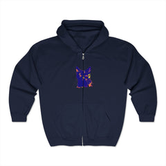 Black Cat Watercolor Hoodie - Mystical Design hoodie displayed on a mannequin with a black cat watercolor design on the front and back 