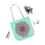 Mandala 'Love You Mom' Canvas Tote — Floral Mother's Day Gift Bag
