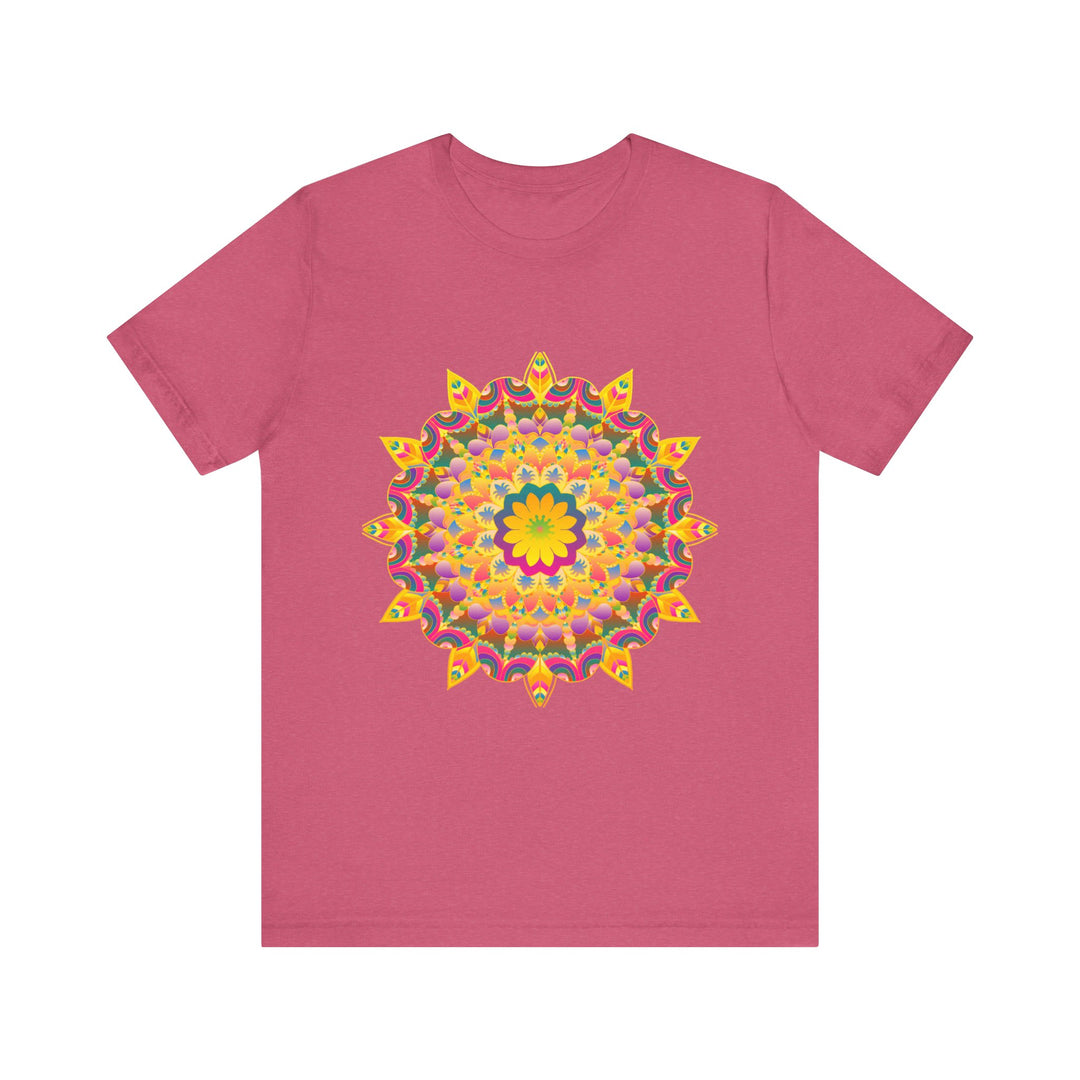 Vibrant Mandala T-Shirt featuring colorful and intricate spiritual art design