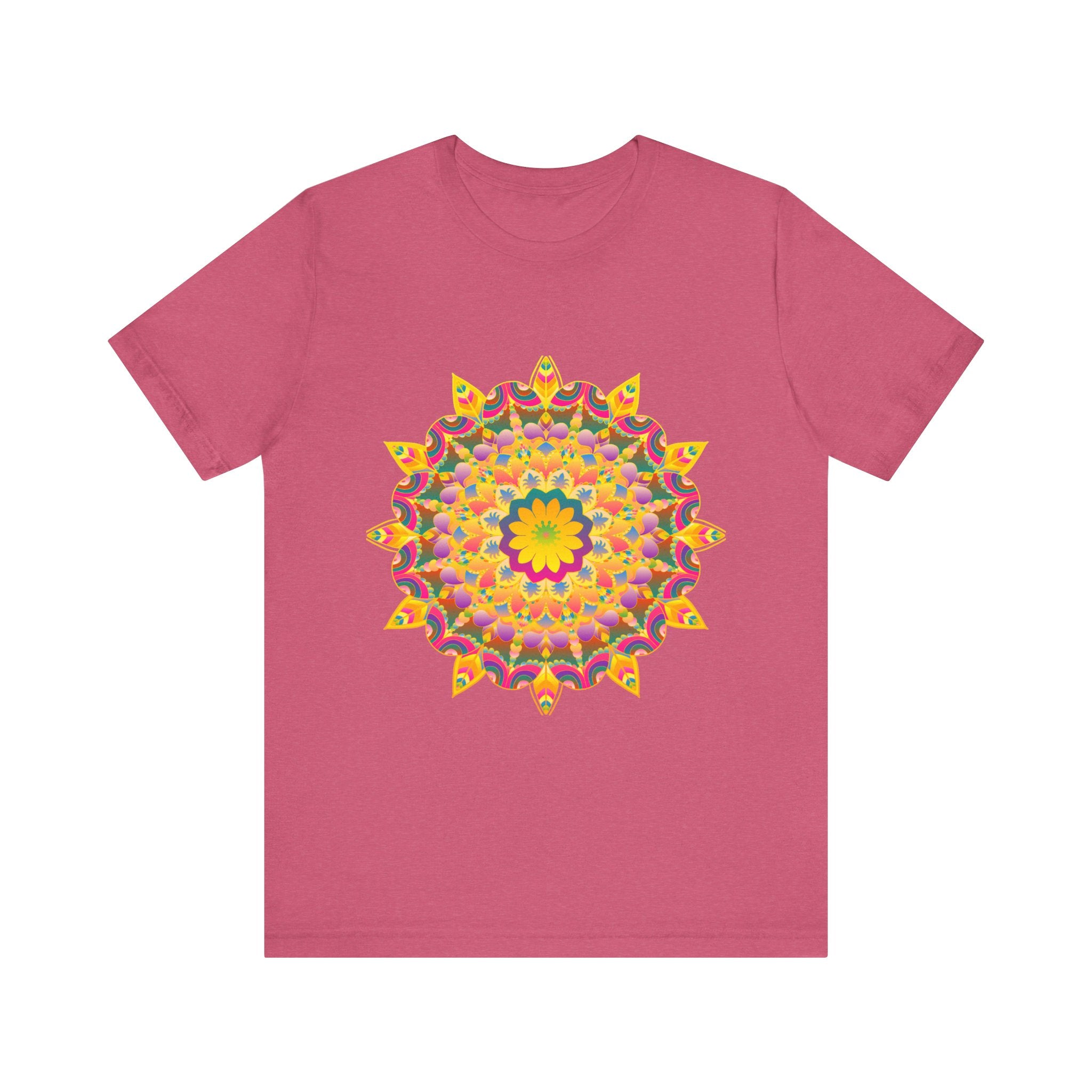 Vibrant Mandala T-Shirt featuring colorful and intricate spiritual art design