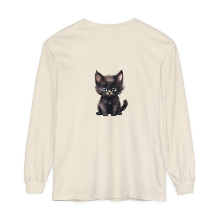 Cute Kitten with Blue Eyes Long Sleeve T-Shirt Alt Text 63