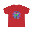 Beautiful mandala art design on a comfortable unisex heavy cotton t-shirt perfect for yoga and mindfulness practice