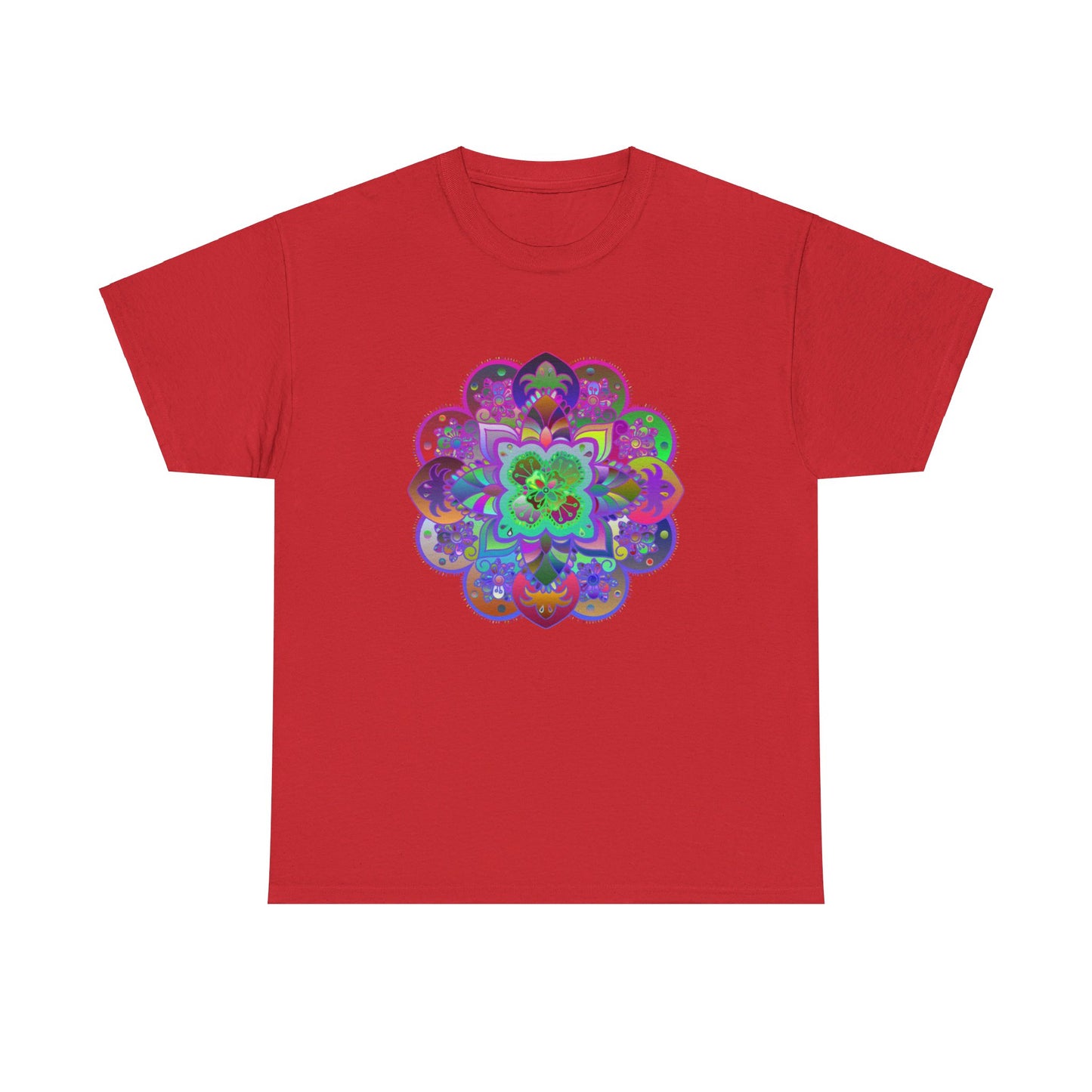 Beautiful mandala art design on a comfortable unisex heavy cotton t-shirt perfect for yoga and mindfulness practice