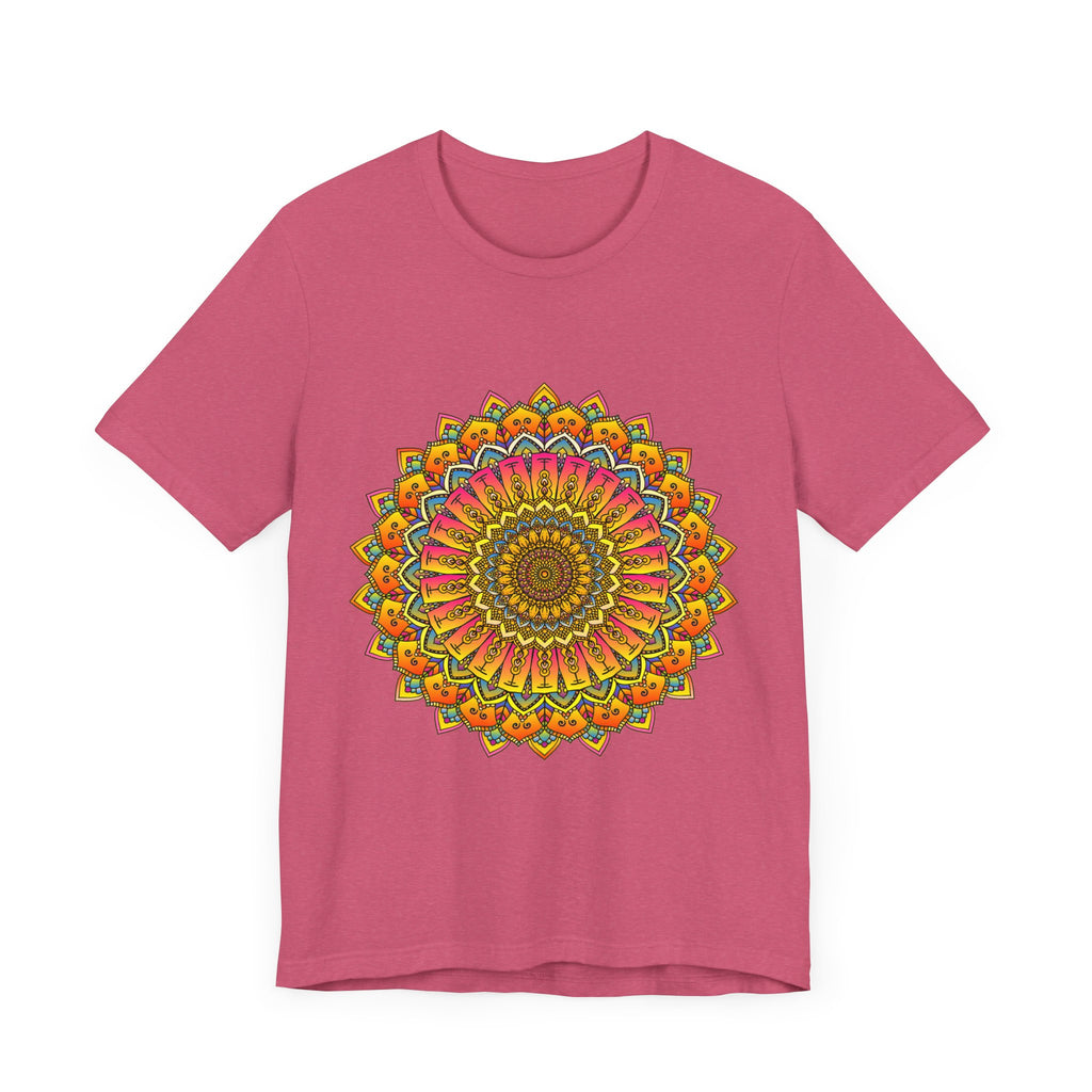 Vibrant Mandala Tee featuring colorful and intricate spiritual art design