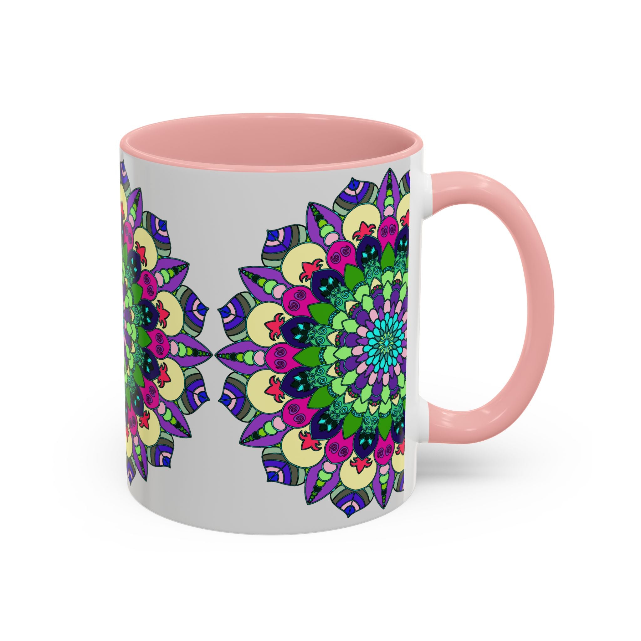 Mandala Art Mug showcasing vibrant and intricate design, perfect for spiritual and colorful aesthetic enthusiasts