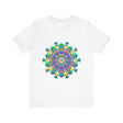 Vibrant and intricate mandala design on a soft, comfortable tee promoting peace and tranquility for meditation and relaxation