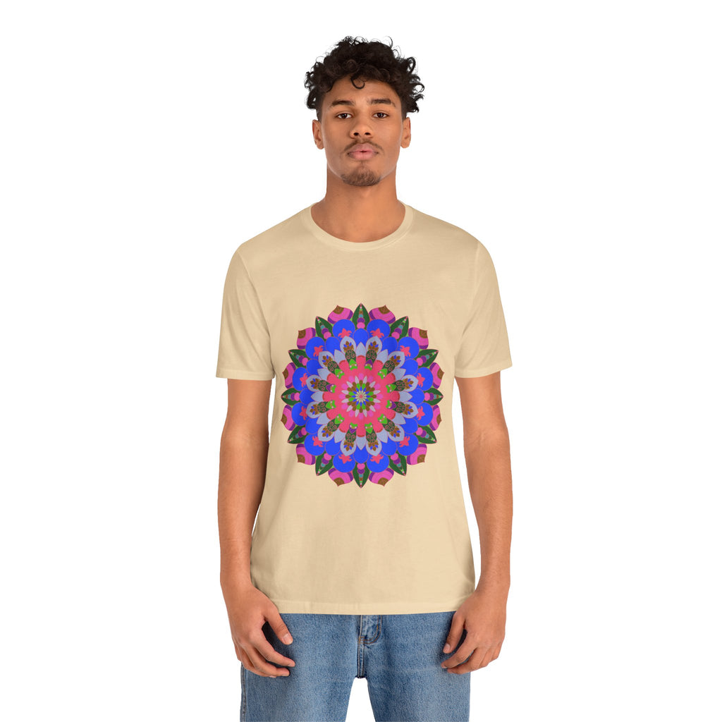 Vibrant and eye-catching Colorful Mandala Geometric T-Shirt with intricate design