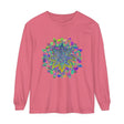 Colorful Mandala Unisex Long Sleeve T-Shirt featuring vibrant, intricate design patterns