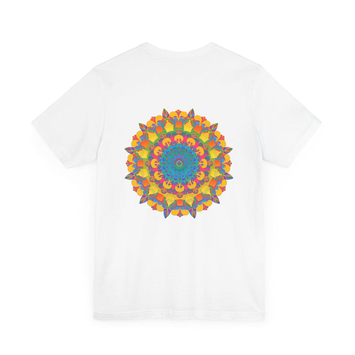 Vibrant Mandala T-Shirt in colorful hues, featuring a peaceful and harmonious design