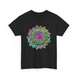 Inspiring mandala pattern printed on heavy cotton tshirt