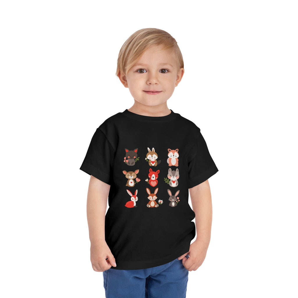 Animal Love Kleinkind T-Shirt, süße Cartoon Tiere T-Shirt für Kinder 