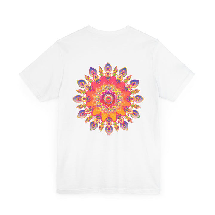 Vibrant Mandala Tee featuring intricate spiritual design for peace and harmony