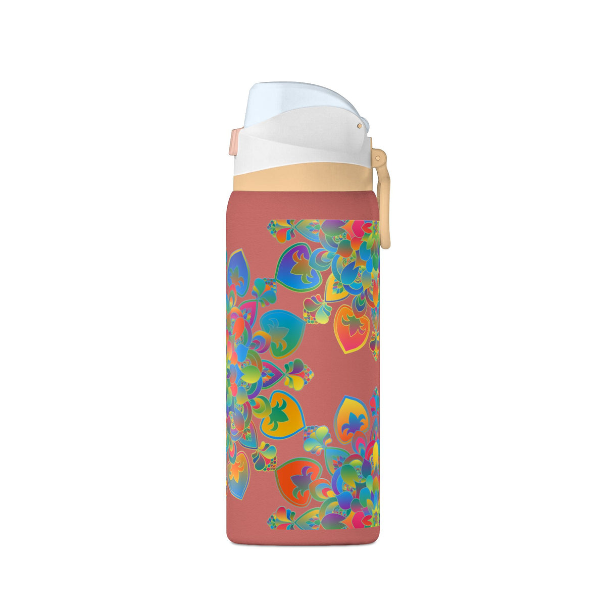 Insulated Water Bottle — Colorful Psychedelic Mandala 32oz