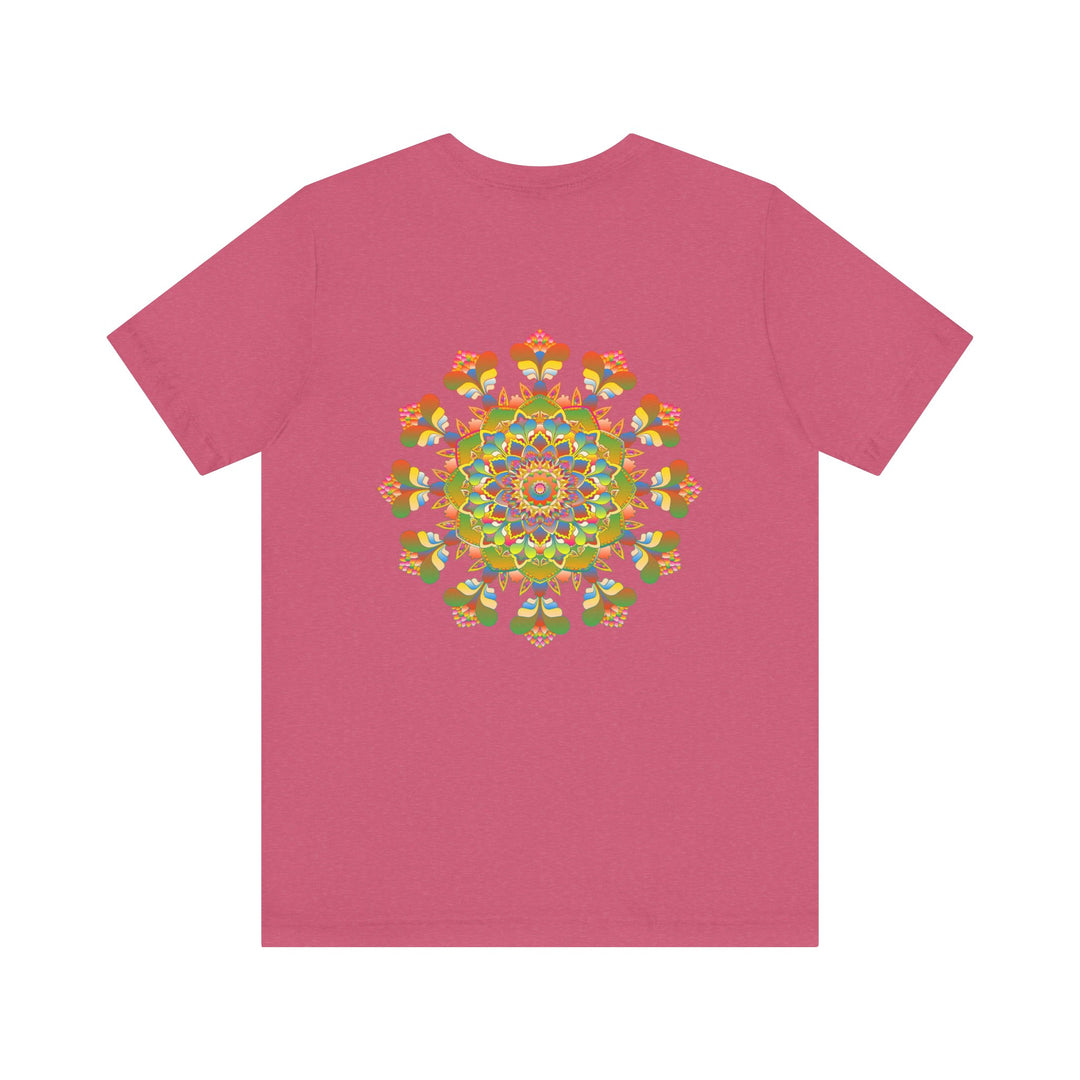 Woman in a spiritual setting wearing Mandala Peace & Harmony T-Shirt