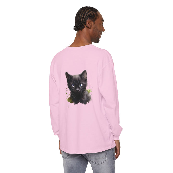 Mystische schwarze Katze – Langarm-T-Shirt