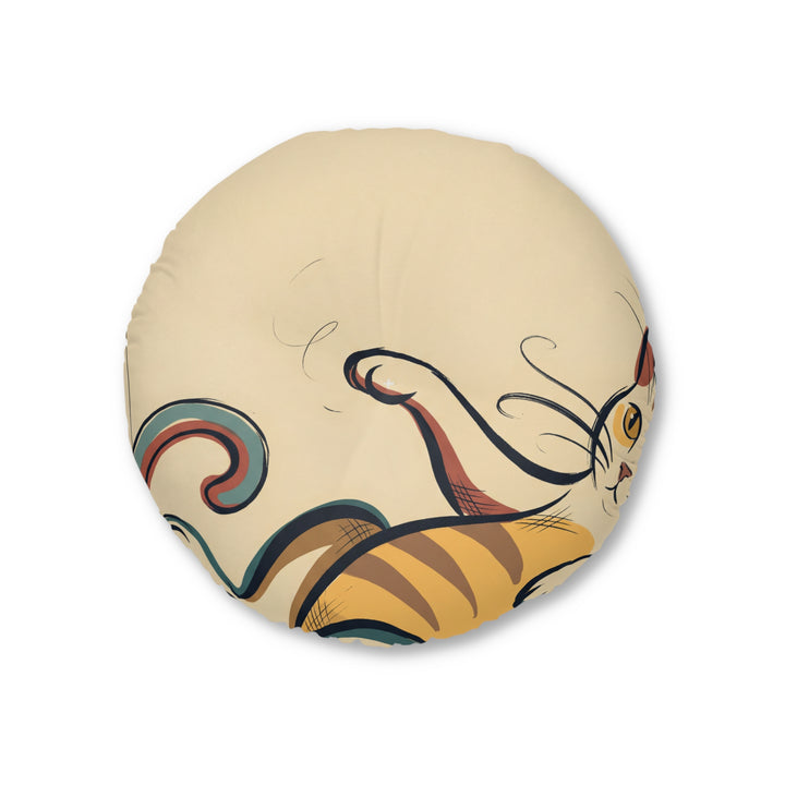 Dark Academia Cozy Cat Floor Pillow