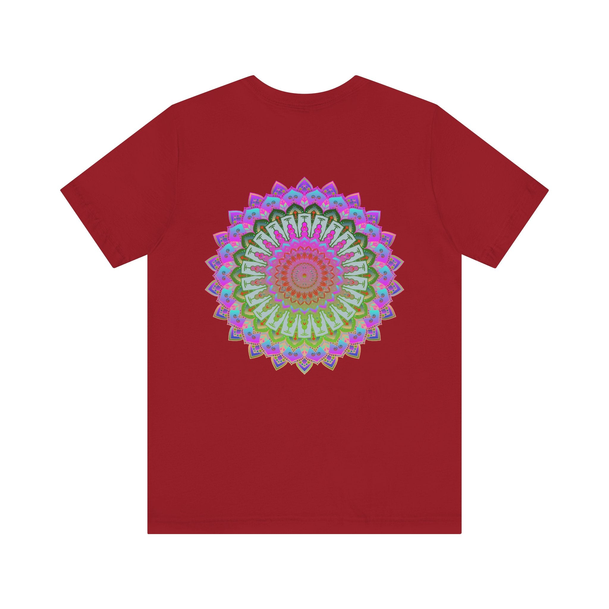 Vibrant Mandala Tee featuring intricate spiritual design for peace and harmony