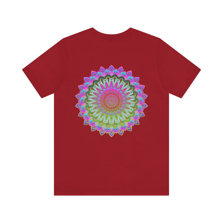 Vibrant Mandala Tee featuring intricate spiritual design for peace and harmony