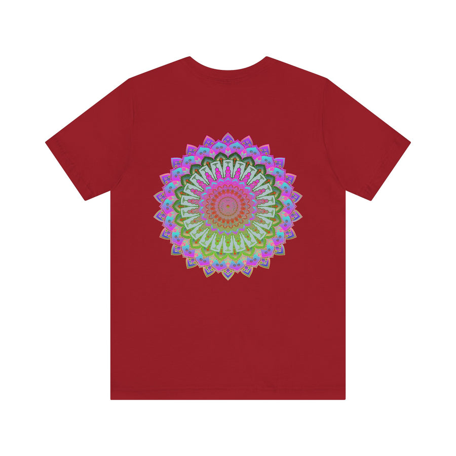 Vibrant Mandala Tee featuring intricate spiritual design for peace and harmony