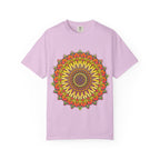 Sunburst Mandala T-Shirt — Vibrant Floral Boho Graphic Tee