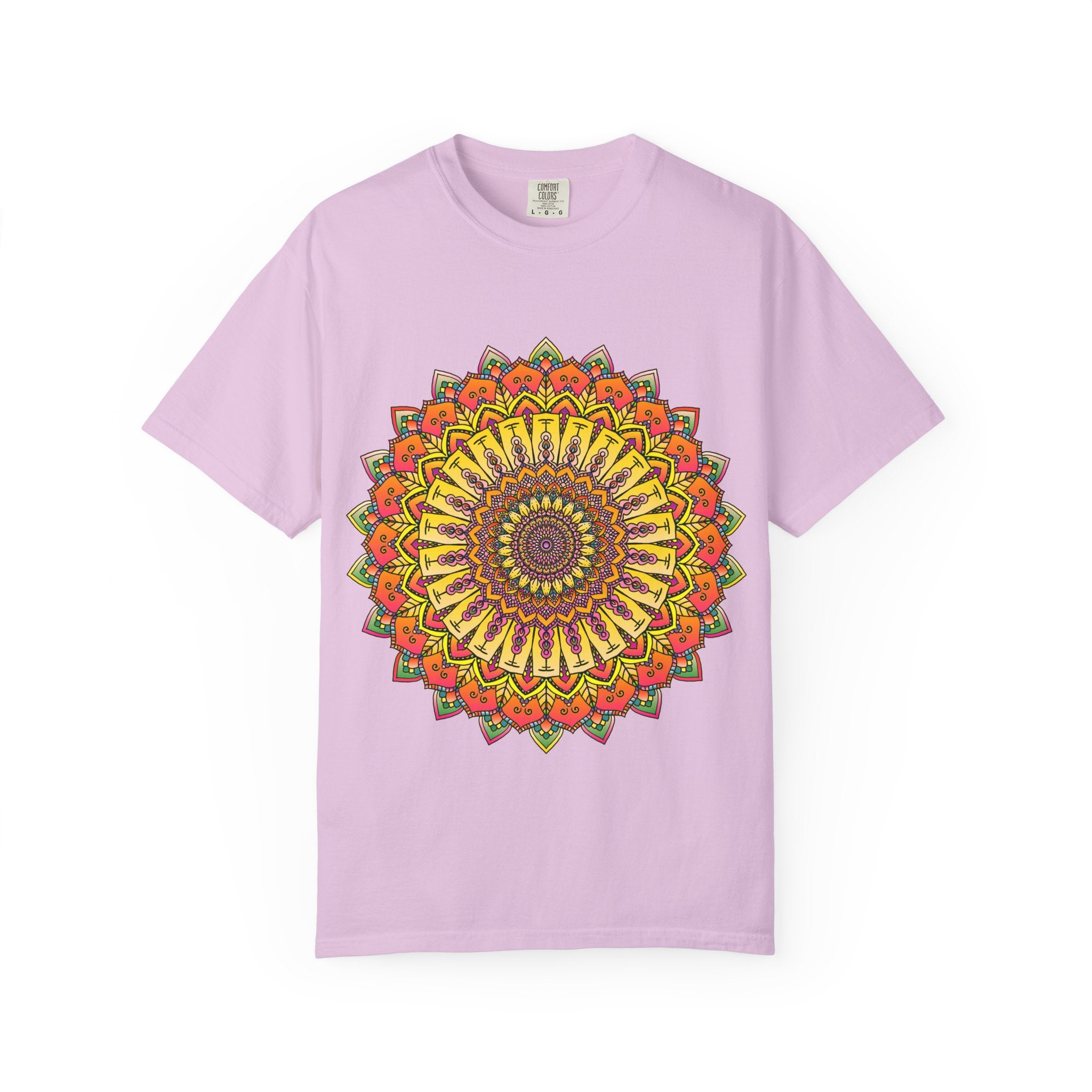 Sunburst Mandala T-Shirt — Vibrant Floral Boho Graphic Tee