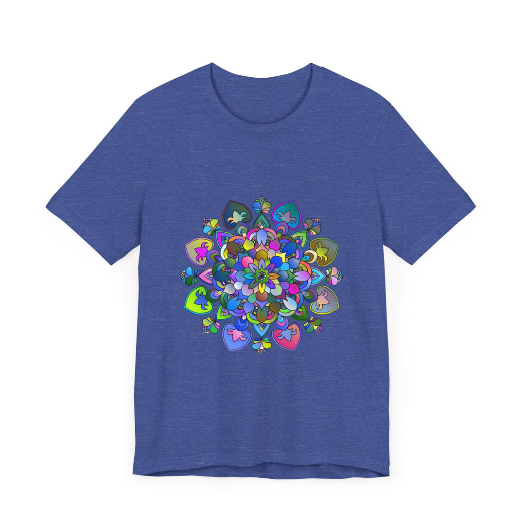 Vibrant Mandala T-Shirt featuring intricate and colorful art design on a comfortable cotton fabric