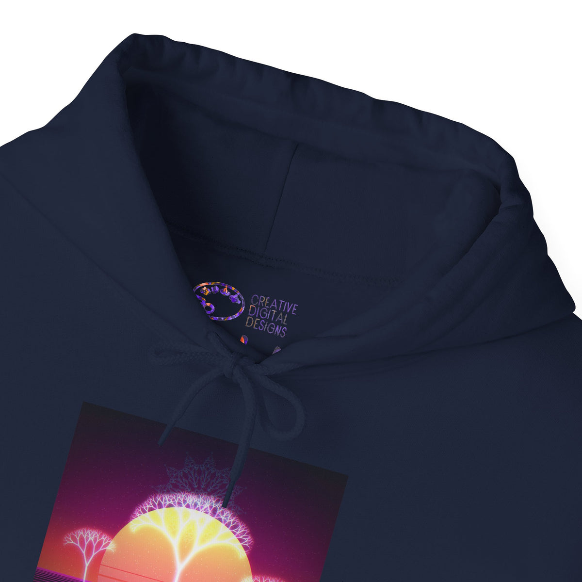 Felpa con cappuccio Retro Sunset Tree of Life