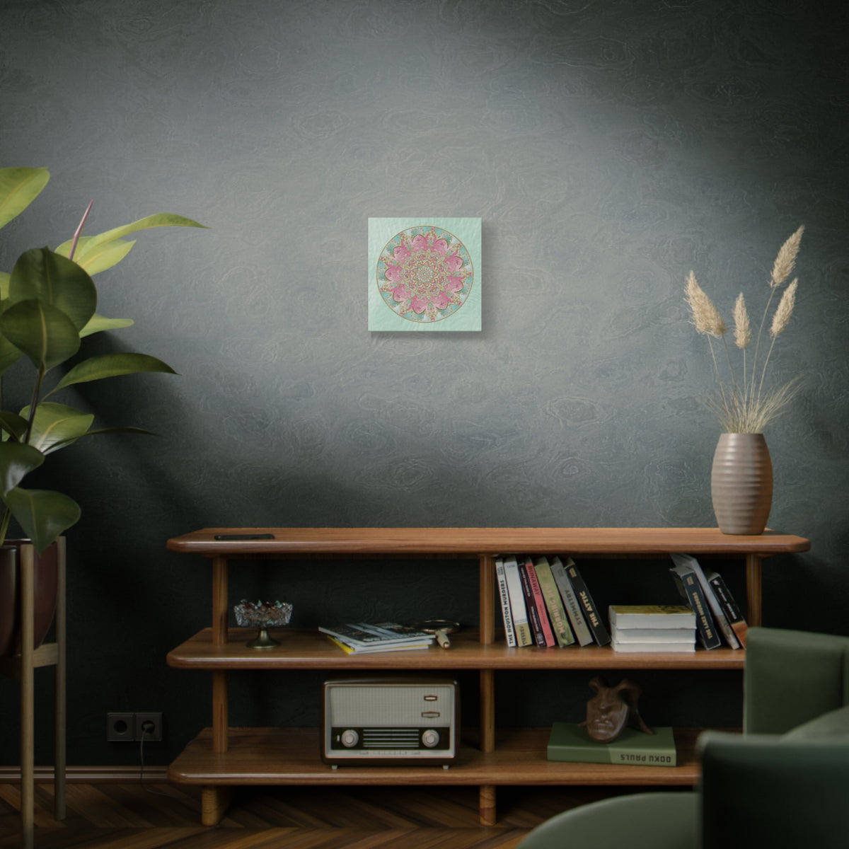 Pastel Pink Mandala Canvas Wall Art