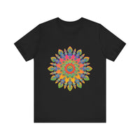 Beautiful and colorful Vibrant Mandala Tee with intricate and detailed design