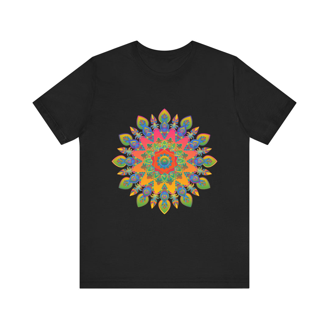 Beautiful and colorful Vibrant Mandala Tee with intricate and detailed design