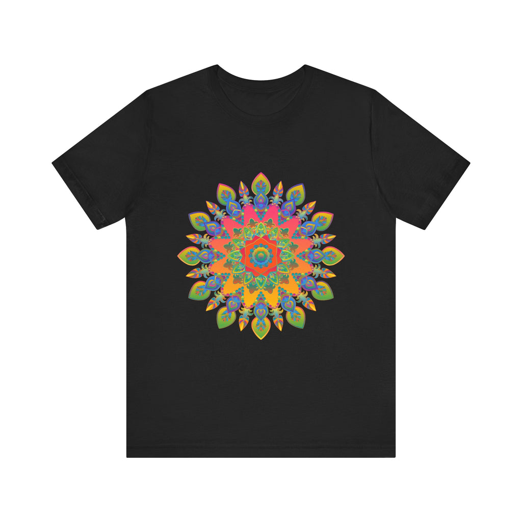 Beautiful and colorful Vibrant Mandala Tee with intricate and detailed design