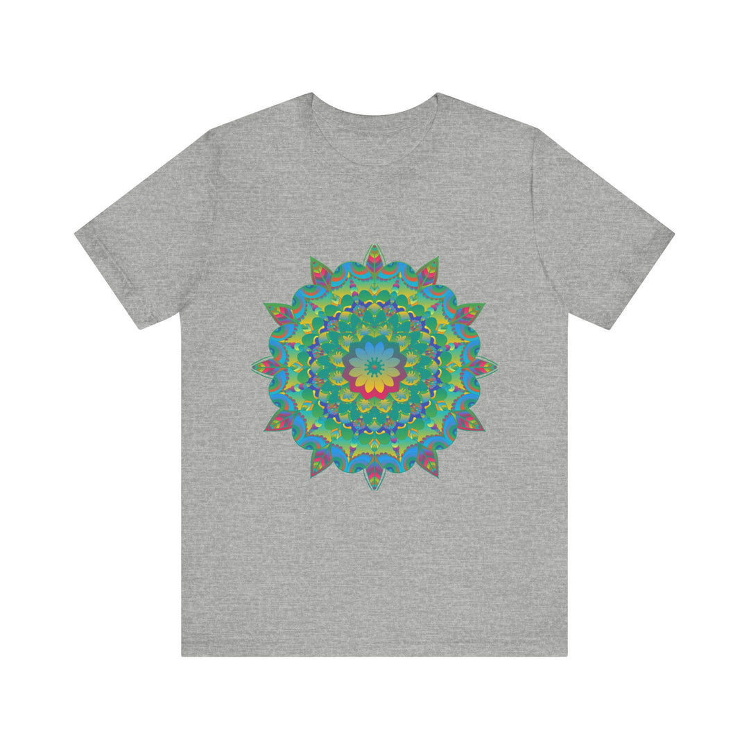 Psychedelic Mandala Tee - Vibrant Flower Design Alt Text 11