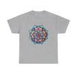 Stylish and versatile Mandala Art Yoga Mindfulness - Unisex Heavy Cotton Tee suitable for yoga and everyday wear