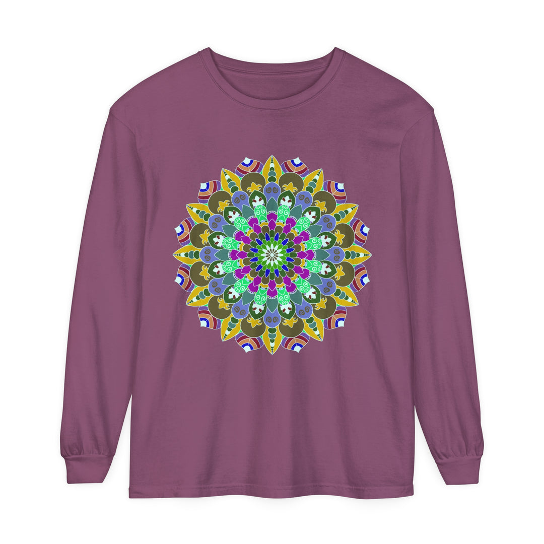 Colorful Mandala Long Sleeve T-Shirt - Spiritual Art 4