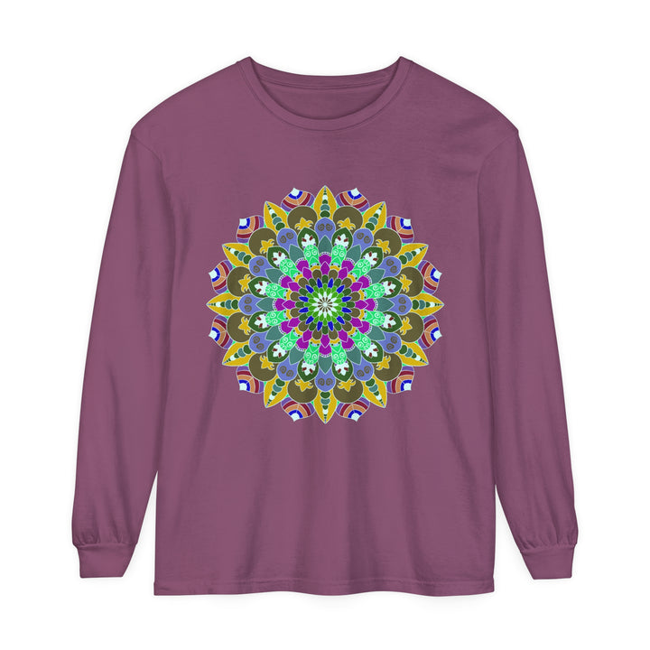 Colorful Mandala Long Sleeve T-Shirt - Spiritual Art 4