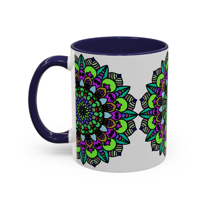 Colorful mandala art mug with detailed and vibrant design