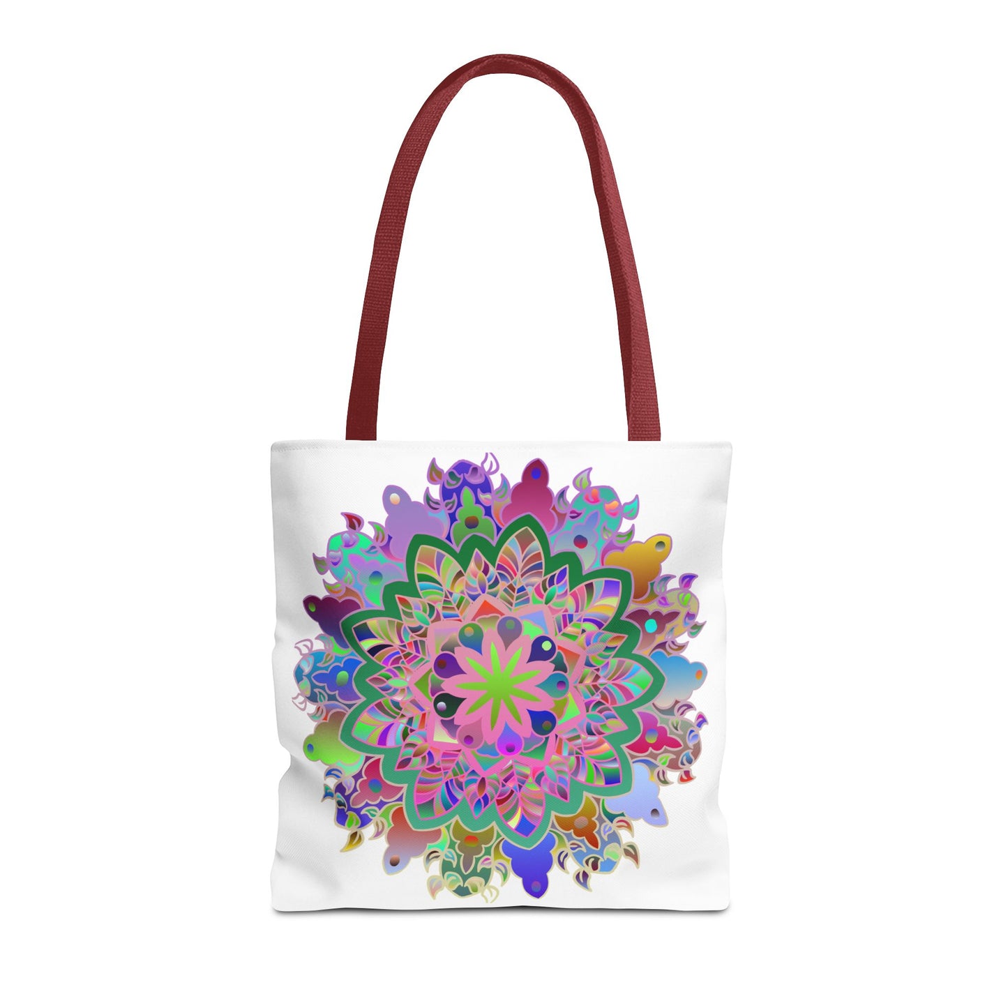 Vibrant and intricately designed colorful mandala tote bag with all over print (AOP) 2