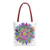 Vibrant and intricately designed colorful mandala tote bag with all over print (AOP) 2