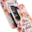 Phone case featuring a beautiful flower garland bloom design in light pink color, perfect for adding a touch of nature to your device