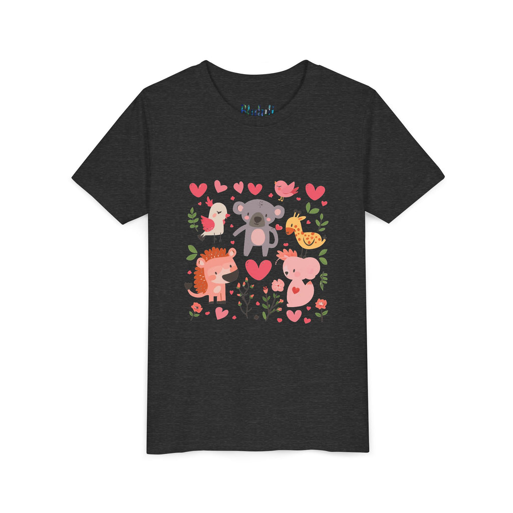 Entzückendes Animal Love Jugend T-Shirt, Süßes Kindershirt, Tier Grafik T-Shirt, Kindergeschenk, Geburtstags- oder Urlaubsoutfit 