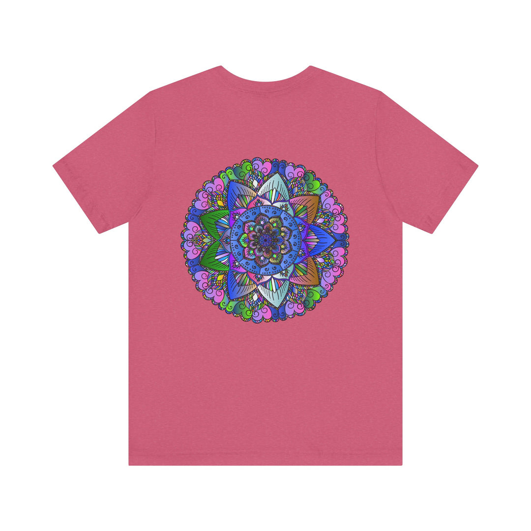 Vibrant Mandala T-Shirt featuring intricate spiritual peace design, perfect for spreading positive energy and embracing inner harmony