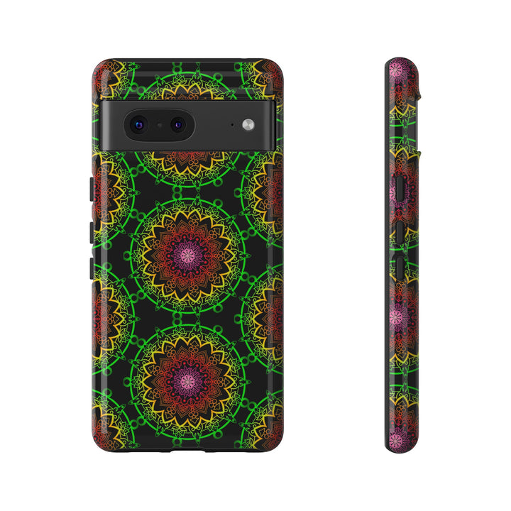 Artistic Mandala Phone Case with Bold Patterns and Modern Flair