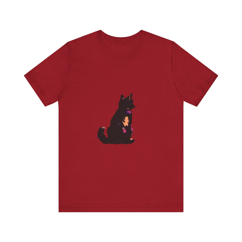 Black Cat Mystery Abstract T-Shirt, a unique and stylish clothing item