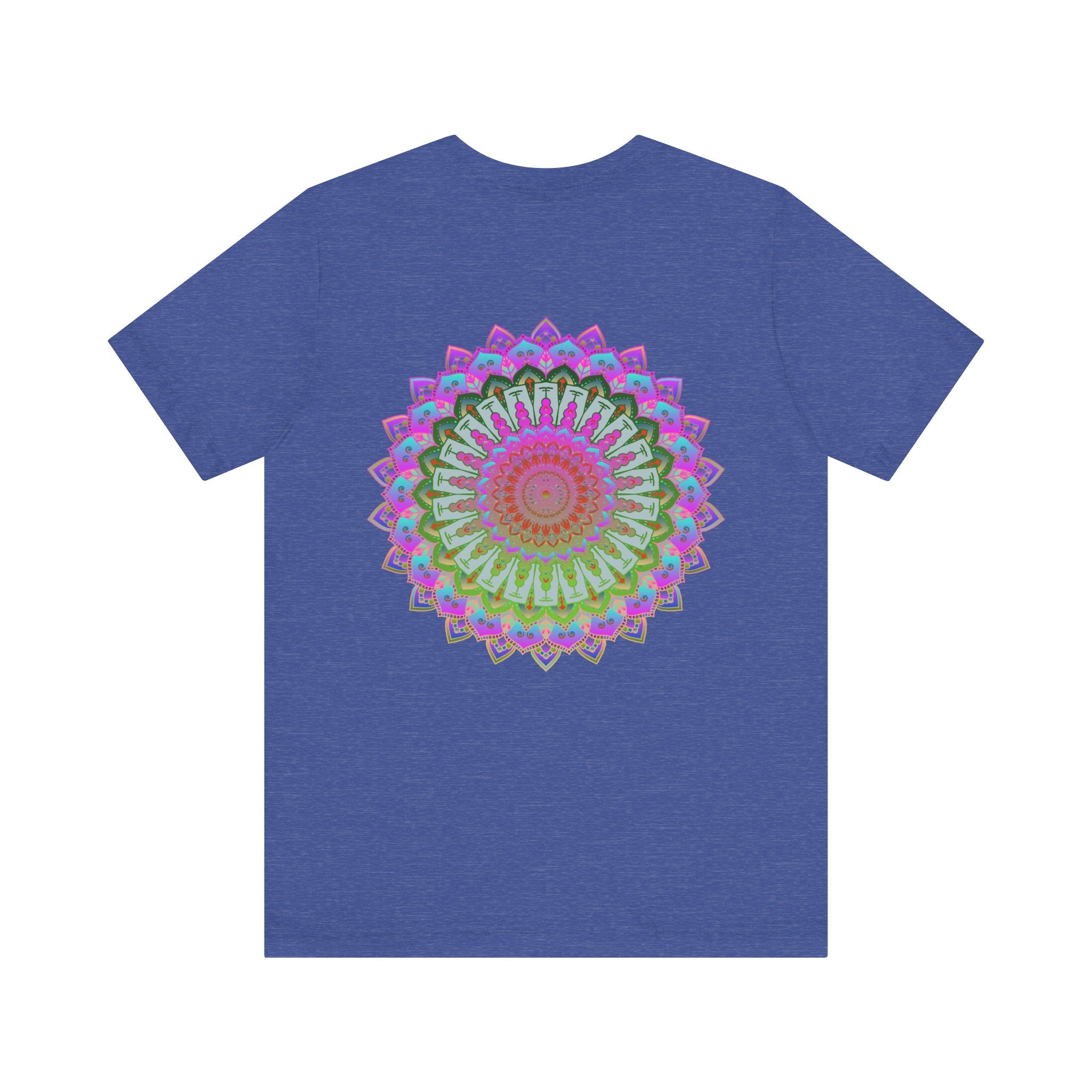 Vibrant Mandala Tee featuring a colorful and intricate design representing spiritual peace and harmony, perfect for those seeking a sense of tranquility and balance in their lives