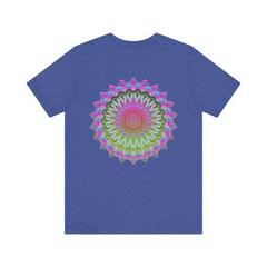Vibrant Mandala Tee featuring a colorful and intricate design representing spiritual peace and harmony, perfect for those seeking a sense of tranquility and balance in their lives