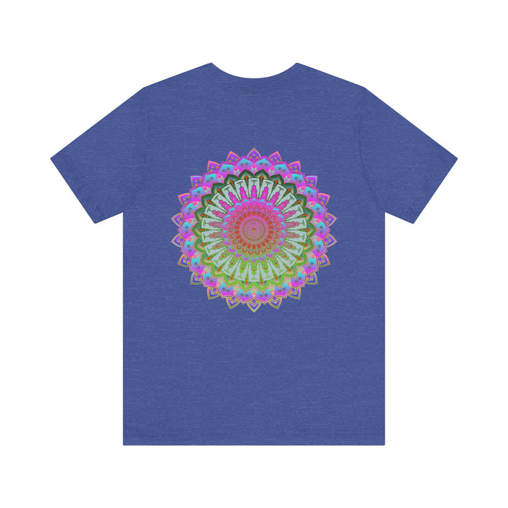 Vibrant Mandala Tee featuring a colorful and intricate design representing spiritual peace and harmony, perfect for those seeking a sense of tranquility and balance in their lives