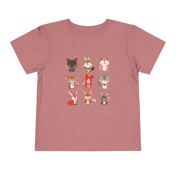Animal Love Toddler Tee, Cute Cartoon Animals T-Shirt for Kids