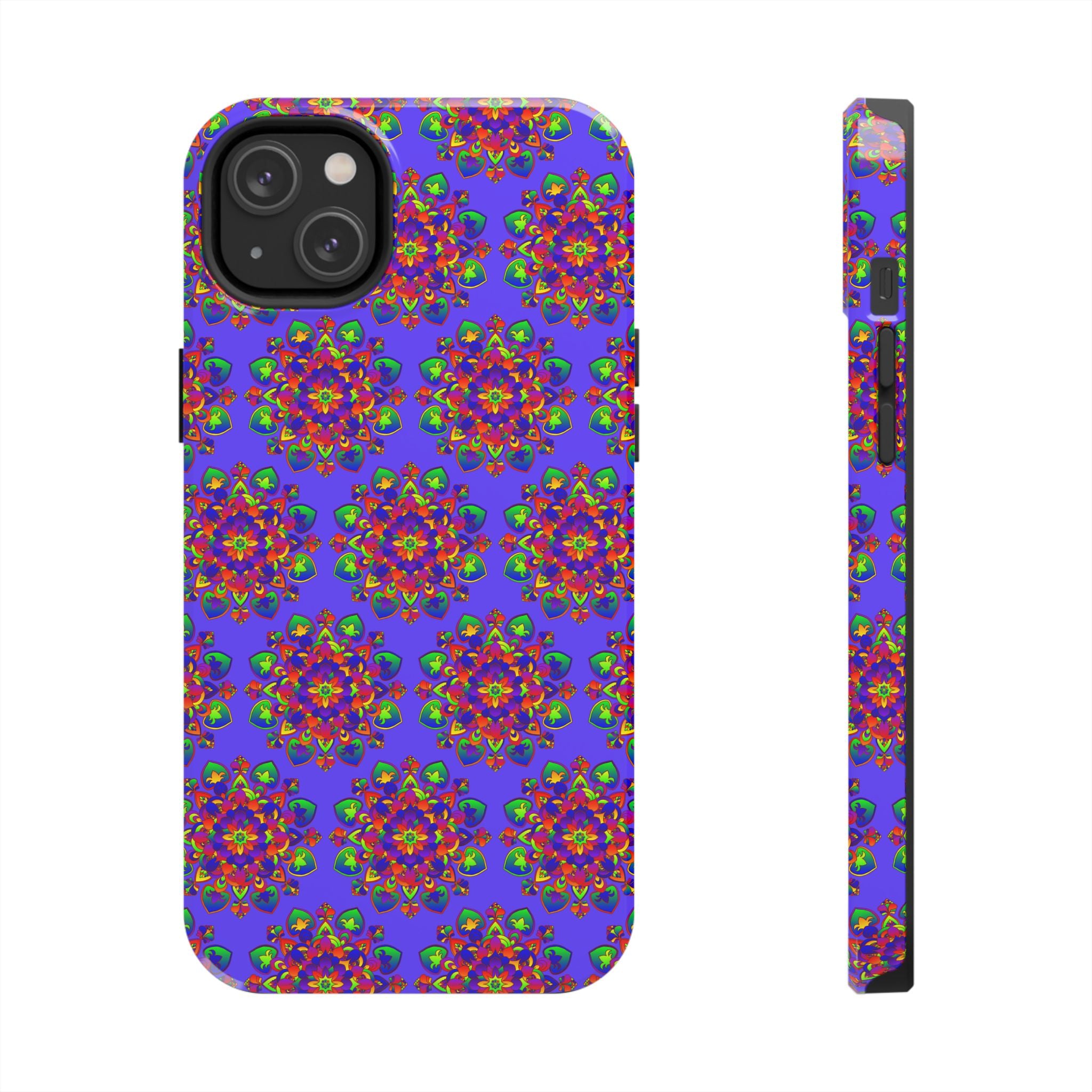 Tiled Hand Drawn Mandala Rainbow Phone Case - Standard alt text 85