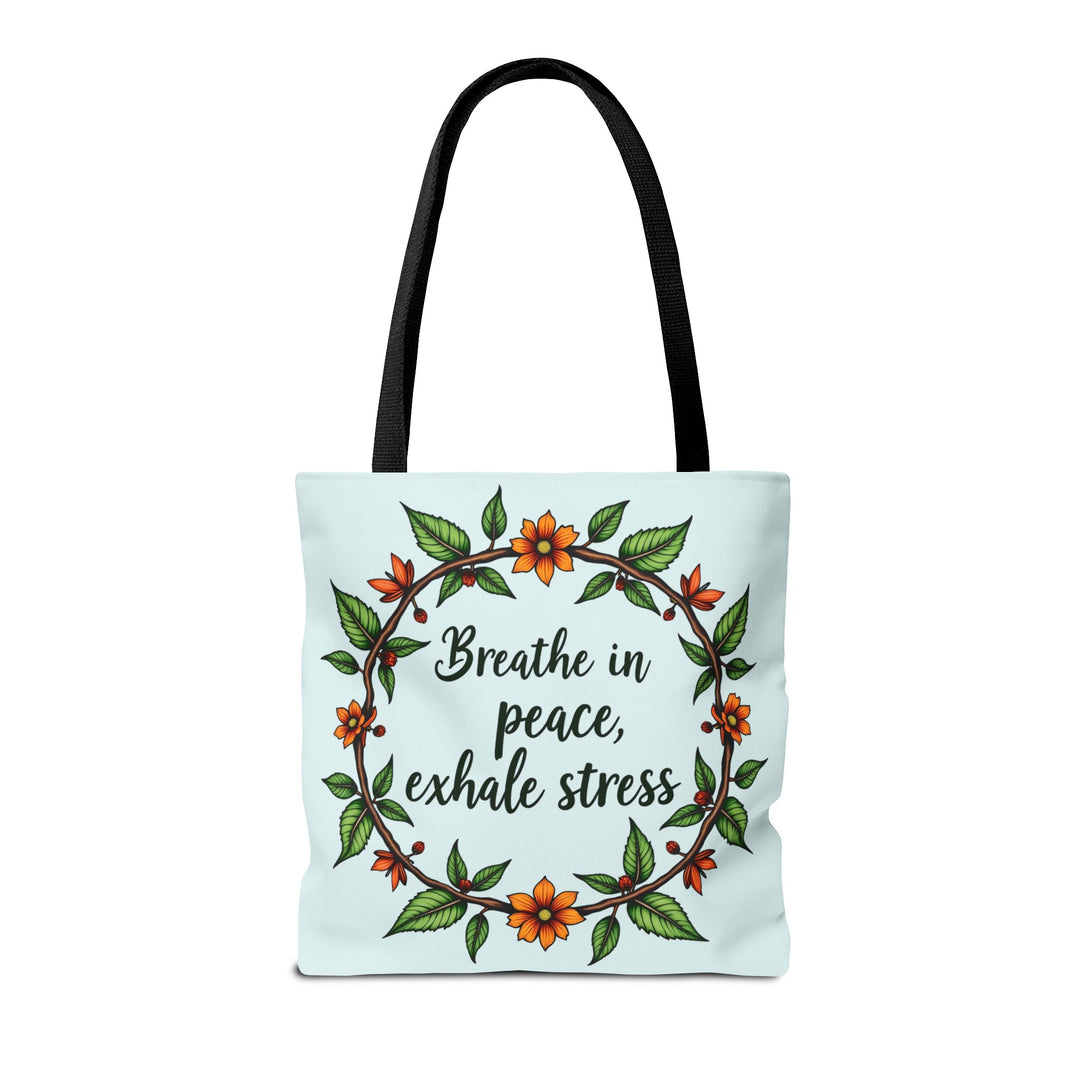 A beautiful and elegant tote bag featuring a serene style flower crown design