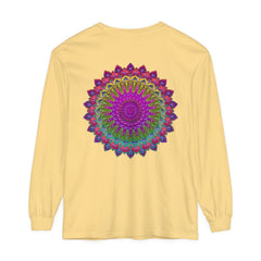 Vibrant Mandala Unisex Long Sleeve T-Shirt for Cultural and Spiritual Expression